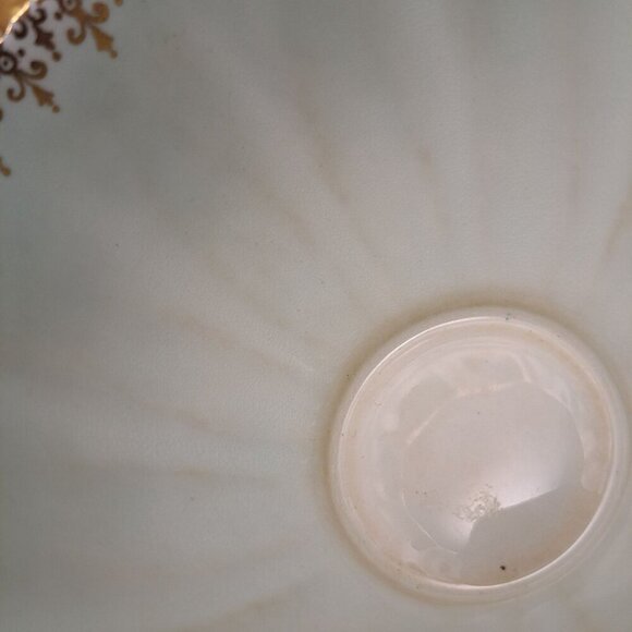 Paragon Bone China Tea Cup Saucer Pale Blue Green Gold Floral Accents Vintage - Picture 15 of 16